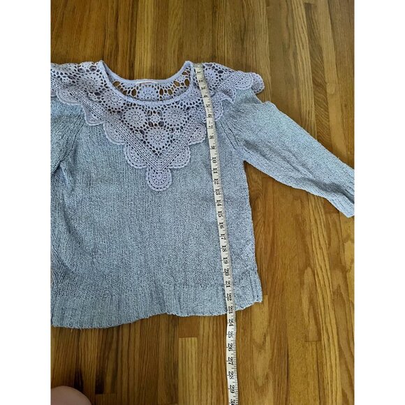 1980s vintage Michael Carrie silk and cotton sweater, M, periwinkle sweater - Picture 7 of 7